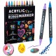 Marker Acrylic 12 Color ,Dual Tip Paint Marker Acrylic 12 Color ,Dual Tip Paint